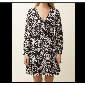 Tanya Taylor NWT black silk mini cocktail Sadie Dress size 4 NWT